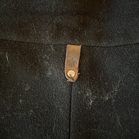 Mackage NORI 2-in-1 double face wool coat with shearling bib/ leather belt. - Picture 7 of 16